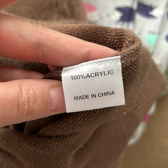 🦋 Indie Brown Crew Neck Sweater XXL Fall Winter Comfy Cozy - Picture 4 of 6
